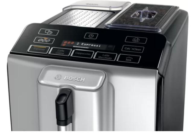 Кафемашина Bosch TIS30521RW, Automatic coffee-espresso machine, VeroCup 500, 1300 W, 1.4 litre, 15 bar, 2 cups, silver