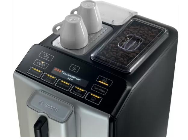 Кафемашина Bosch TIS30521RW, Automatic coffee-espresso machine, VeroCup 500, 1300 W, 1.4 litre, 15 bar, 2 cups, silver