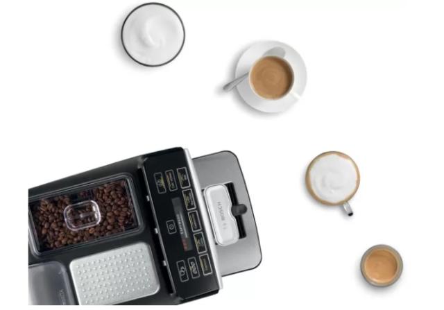 Кафемашина Bosch TIS30521RW, Automatic coffee-espresso machine, VeroCup 500, 1300 W, 1.4 litre, 15 bar, 2 cups, silver