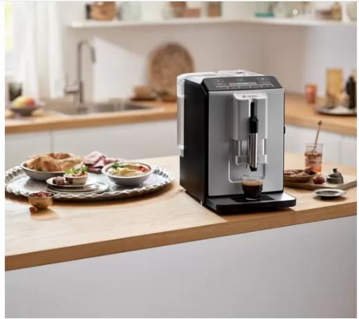 Кафемашина Bosch TIS30521RW, Automatic coffee-espresso machine, VeroCup 500, 1300 W, 1.4 litre, 15 bar, 2 cups, silver