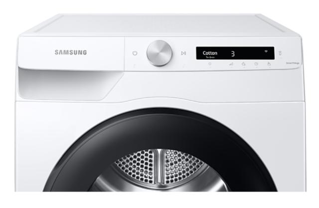 Сушилня Samsung DV80T5220AW/S7, Tumble dryer with Heat pump end 2 in 1 filtration system, 8kg, A+++, Wrinkle prevention, Quick Dry 35 ',AI Control, Diamond drum, White
