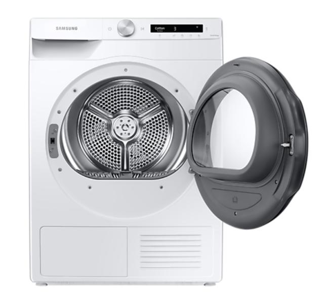 Сушилня Samsung DV80T5220AW/S7, Tumble dryer with Heat pump end 2 in 1 filtration system, 8kg, A+++, Wrinkle prevention, Quick Dry 35 ',AI Control, Diamond drum, White