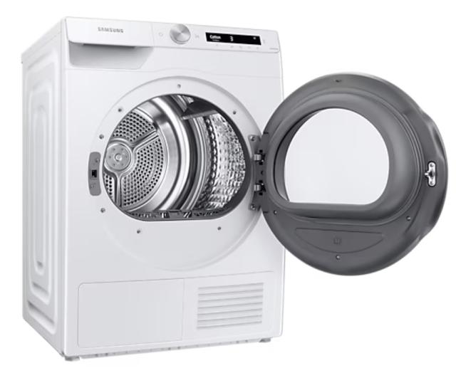 Сушилня Samsung DV80T5220AW/S7, Tumble dryer with Heat pump end 2 in 1 filtration system, 8kg, A+++, Wrinkle prevention, Quick Dry 35 ',AI Control, Diamond drum, White