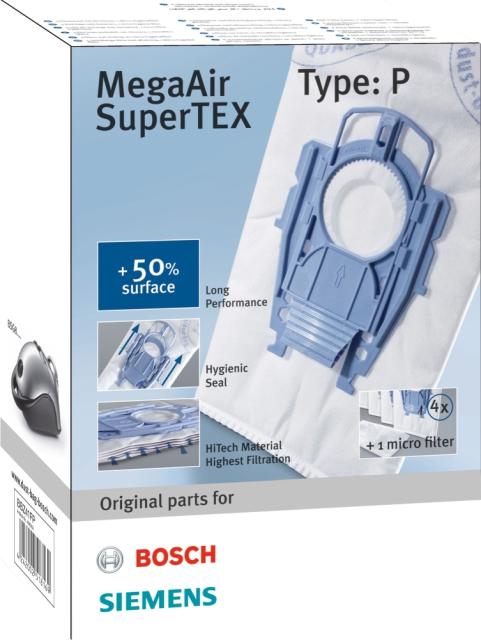 Торбичка за прахосмукачка Bosch BBZ41FP, Set of vacuum cleaner bags MegaAir Super