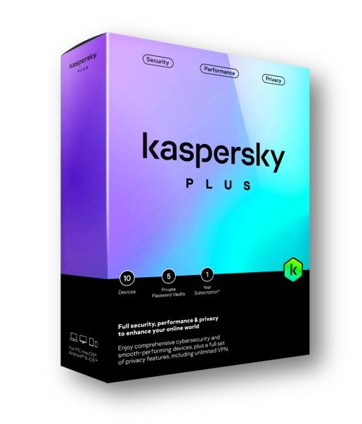 Лиценз за ползване на програмен продукт Kaspersky Plus Eastern Europe  Edition. 10-Device 1 year Base Download Pack