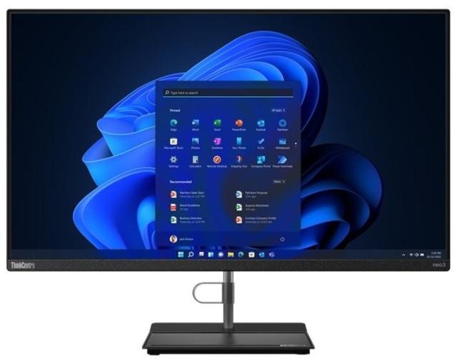Настолен компютър - всичко в едно Lenovo ThinkCentre Neo 30a 27 AIO Intel Core i3-1215U (up to 4.4GHz, 10MB), 8GB DDR4 3200MHz, 256GB SSD, 27" FHD (1920x1080) IPS AG, Intel UHD Graphics, DVD, WLAN, BT, 5MP Cam, KB, Mouse, Monitor Stand, Win11Pro, 3Y 