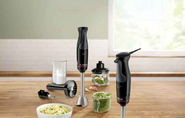 Пасатор Bosch MSM4B623, SER4, Blender, ErgoMaster, 1000 W, Dynamic Speed Control, QuattroBlade System, Included Blender, Chopper, ProPuree, Stainless steel whisk & Measuring cup, Black, anthracite