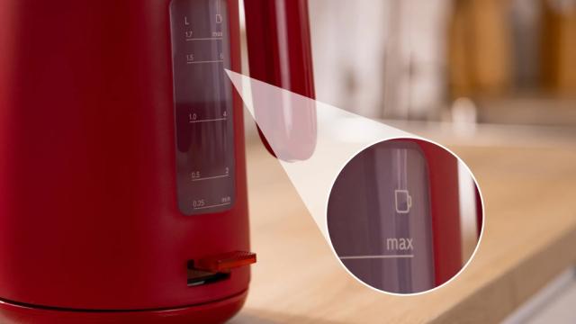 Електрическа кана Bosch TWK2M164, MyMoment Plastic Kettle, 2400 W, 1.7 l, Cup indicator, Limescale filter, Triple safety function, Red