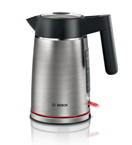 Електрическа кана Bosch TWK6M480, MyMoment Stainless steel Kettle, 2400 W, 1.7 l, Interior light, Cup indicator, Limescale filter, Triple safety function, Stainless steel