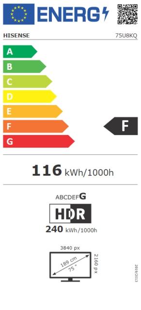 Телевизор Hisense 75" U8KQ, 4K Ultra HD 3840x2160, ULED Pro, FALD, Quantum Dot, 144Hz, IPS, HDR 10+, HLG, Dolby Vision IQ, Dolby Atmos, Smart TV, WiFi 5GHz, WiFi Direct, BT, Anyview Cast, 4xHDMI, 2xUSB, LAN, CI+, DVB-T2/C/S2, Black + Hisense HS312 So