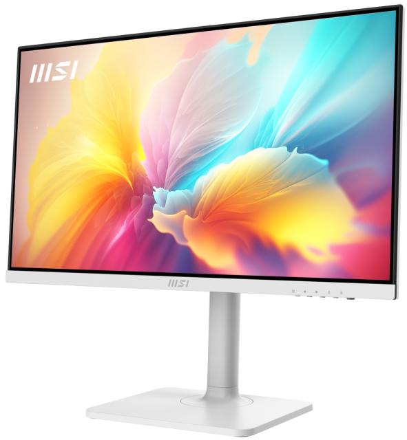 Монитор MSI PRO MODERN MD2412PW, 23.8", IPS, 1920x1080, 1000:1, 1 x HDMI, 1 x Type C (DisplayPort Alternate & 15W PD), 2x 3W SPEAKERS, Less Blue Light PRO, HEIGHT ADJUSTMENT 110 mm, Up to 100Hz, 4ms GTG, Adaptive-Sync Support, White