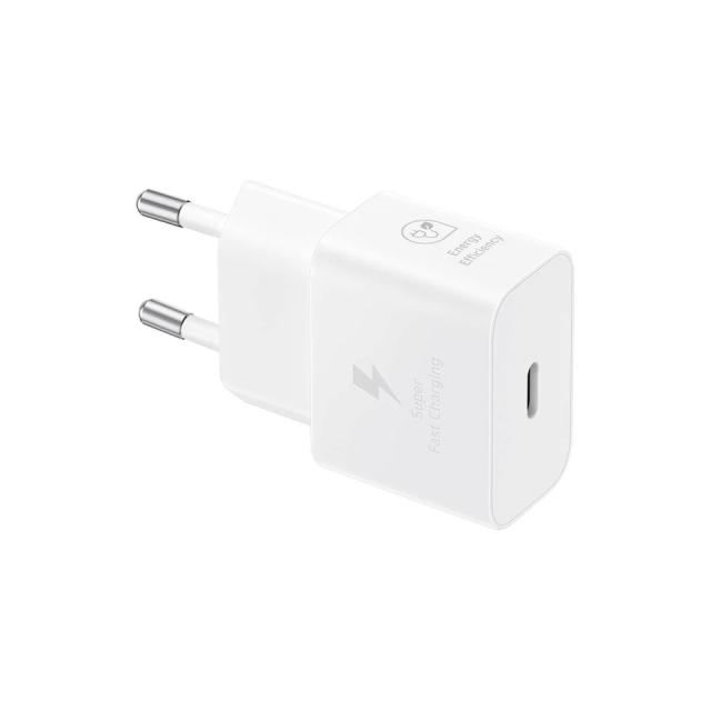 Зарядно устройство SAMSUNG 25W, USB-C, без кабел, White