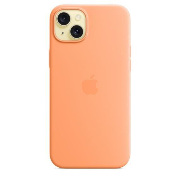 Калъф Apple iPhone 15 Plus Silicone Case with MagSafe - Orange Sorbet