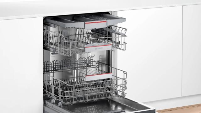 Съдомиялна Bosch SBH4ECX21E SER4 Dishwasher fully integrated, B, EcoDrying, 865mm height, 9,0l, 14ps, 6p/5o, 42dB(B), Silence 41dB, 3rd drawer, VarioHinge+, sideLight, HC