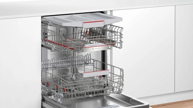 Съдомиялна Bosch SMD6ECX00E SER6 Dishwasher fully integrated, B, EcoDrying, 9,0l, 14ps, 8p/5o, 42dB(B), Silence 41dB, OpenAssist, display, 3rd drawer, Extra Clean Zone, TimeLight, HC