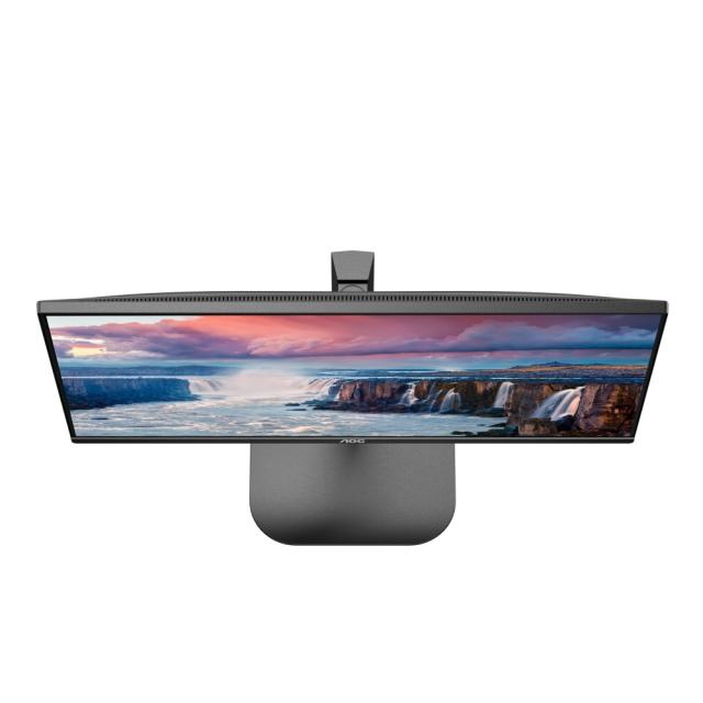 Монитор AOC Q27V5C/BK, 27" IPS WLED, 2560x1440@75Hz, 4ms GtG, 1ms MPRT, 300cd m/2, 1000:1, DCR 20M:1, Adaptive Sync, FlickerFree, Low Blue Light, 3Wx2, Tilt, Height Adjust, Pivot, Swivel, HDMI, DP, USB hub