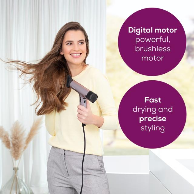 Сешоар Beurer HC 100 Excellence Hair dryer, ECO technology, lightweight and ergonomic, Slim, magnetic nozzle and diffuser, Ion function, 4 temperature and blower settings, Integrated memory function