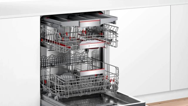 Съдомиялна Bosch SMD8TCX01E SER8 Intelligent dishwasher fully integrated, A, Zeolith, EcoDrying, 9,5l, 14ps, 8p/6o, 43dB(B), OpenAssist, 3rd drawer, PerfectDry, Extra Clean Zone, TFT display, TimeLight, HC, interior light