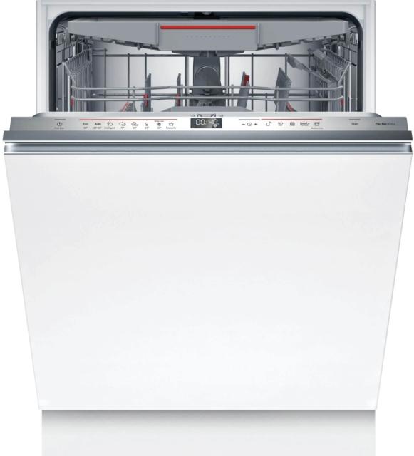 Съдомиялна Bosch SMH6ZCX06E SER6 Intelligent dishwasher fully integrated, B, Zeolith, 9,0l ,14ps, 8p/5o, 40dB(B), Silence 39dB, 3rd drawer, Extra Clean Zone, VarioHinge+, sideLight, display, HC