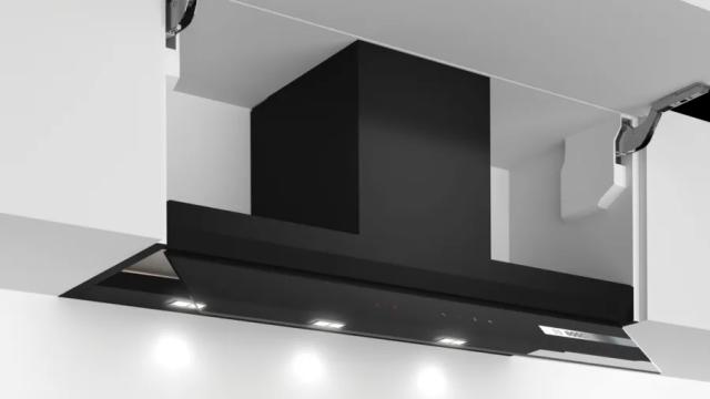 Аспиратор Bosch DBB97AM60 SER6 Integrated box hood 90cm B, max 749 m2/h, 63 dB, Glass panel with integrated TouchSelect control, LED light, black