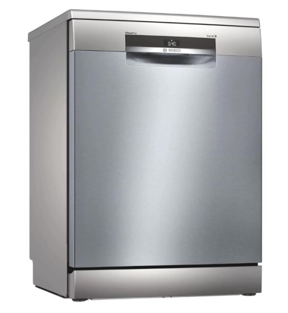 Съдомиялна Bosch SMS4ENI06E SER4 Free-standing dishwasher, B, EcoDrying, 9,0l, 13ps, 6p/5o, 42dB(B), Silence 41dB, Extra Space 3rd basket, Rackmatic, inox, HC
