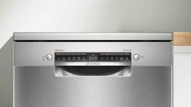Съдомиялна Bosch SMS4EMI06E SER4 Free-standing dishwasher, B, EcoDrying, 9,0l, 14ps, 6p/5o, 42dB(B), Silence 41dB, 3rd drawer, Rackmatic, inox, HC