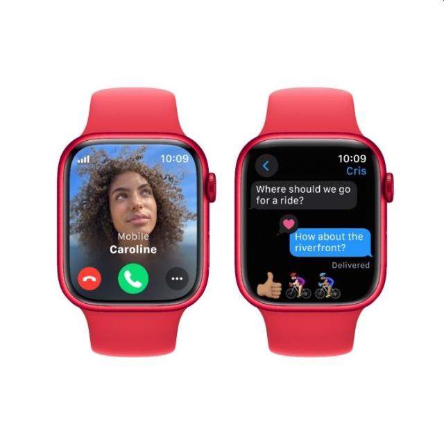 Часовник Apple Watch Series 9 GPS + Cellular 45mm (PRODUCT)RED Aluminium Case with (PRODUCT)RED Sport Band - S/M
