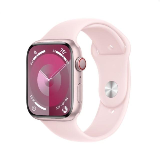 Часовник Apple Watch Series 9 GPS + Cellular 45mm Pink Aluminium Case with Light Pink Sport Band - S/M