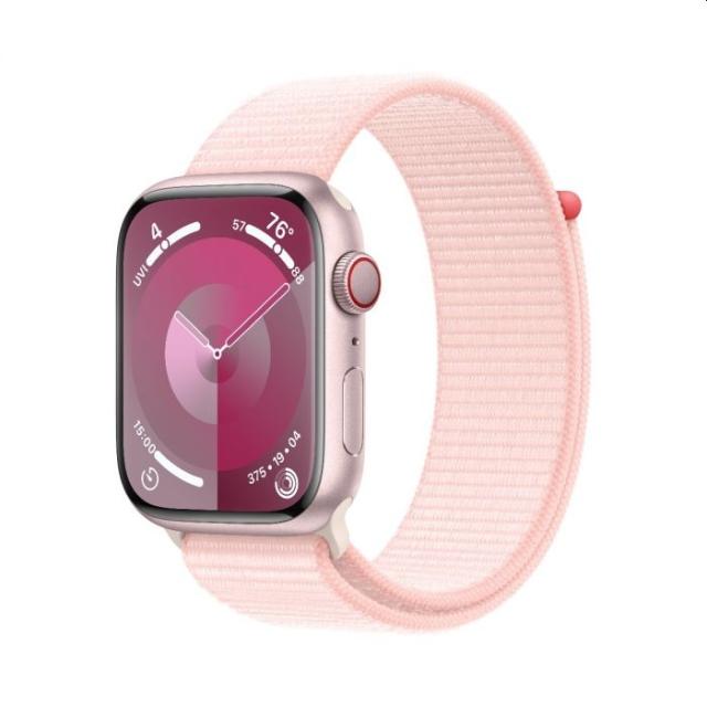 Часовник Apple Watch Series 9 GPS + Cellular 45mm Pink Aluminium Case with Light Pink Sport Loop