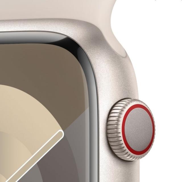 Часовник Apple Watch Series 9 GPS + Cellular 45mm Starlight Aluminium Case with Starlight Sport Band - M/L