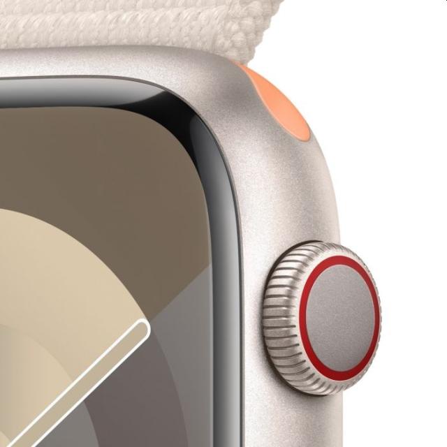 Часовник Apple Watch Series 9 GPS + Cellular 45mm Starlight Aluminium Case with Starlight Sport Loop