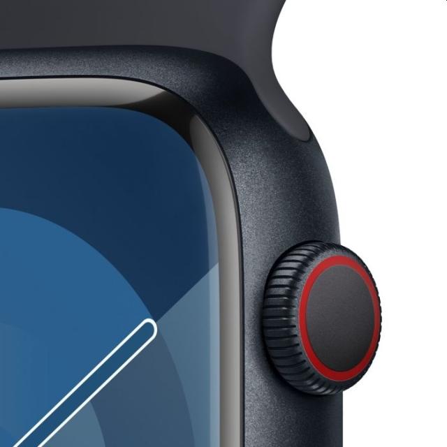 Часовник Apple Watch Series 9 GPS + Cellular 45mm Midnight Aluminium Case with Midnight Sport Band - M/L