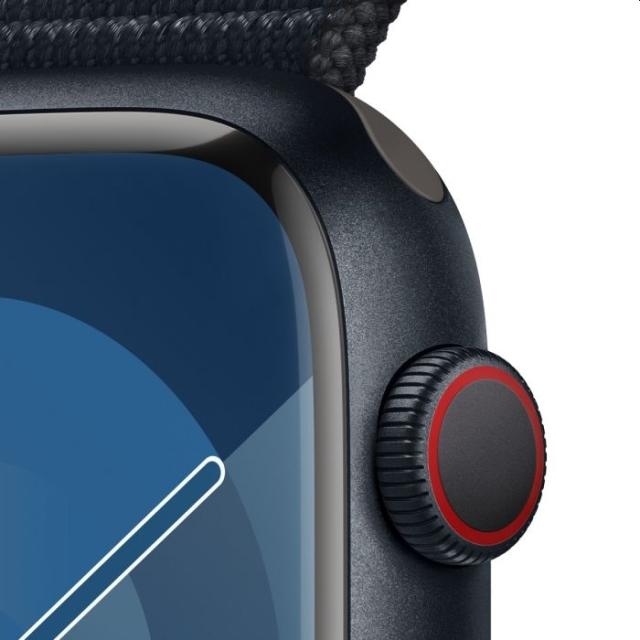 Часовник Apple Watch Series 9 GPS + Cellular 45mm Midnight Aluminium Case with Midnight Sport Loop
