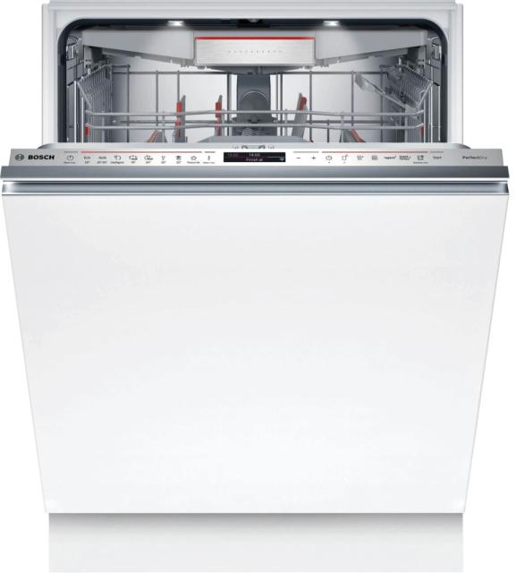 Съдомиялна Bosch SMH8ZCX01E SER8 Intelligent dishwasher fully integrated, C, Zeolith, 9,0l, 14ps, 8p/6o, 39dB(B), 3rd drawer, VarioHinge+, PerfectDry, Extra Clean Zone, TFT display, sideLight, HC, interior light