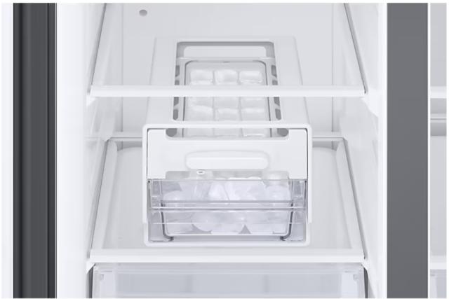 Хладилник Samsung RS66A8101B1/EF, Side by Side Refrigerator with SpaceMax technology, Twin Cooling Plus, Smart Conversion, No Frost, 652 I (409/243), 36 dBA, DIT, Energy Efficiency E, H 178 cm, Black