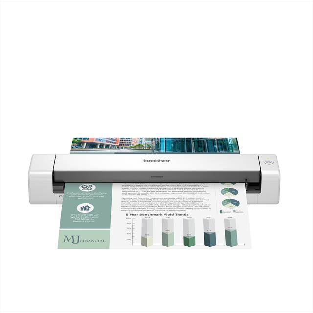 Мобилен скенер Brother DS-740D Portable Document Scanner, 1200 x 1200 dpi, A4, двустранно сканиране, USB, бял