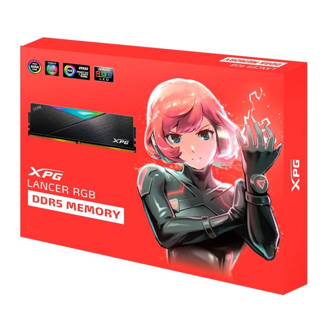 Памет ADATA LANCER RGB 32GB (2x16GB) DDR5 6400 MHz U-DIMM Black