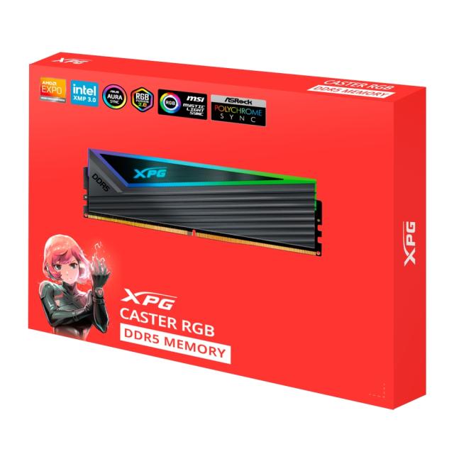 Памет ADATA XPG CASTER RGB 32GB (2x16GB) DDR5 6000MHz, CL30, 1.35V