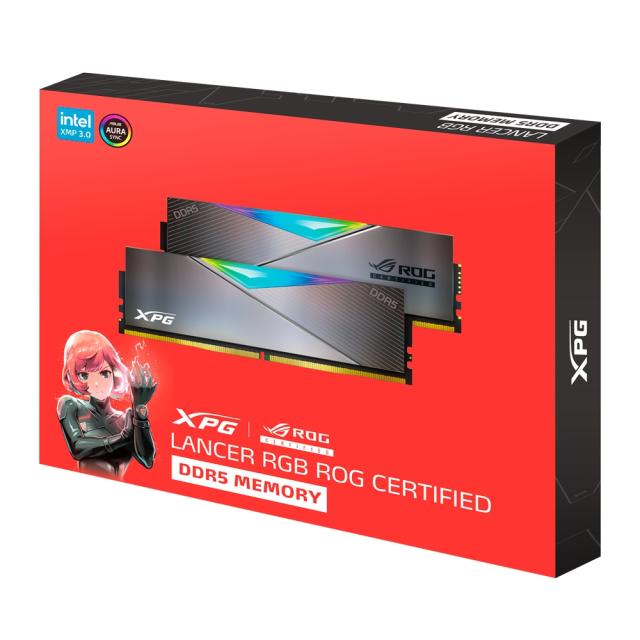 Памет ADATA LANCER ROG RGB 32GB (2x16GB) DDR5 6600 MHz U-DIMM