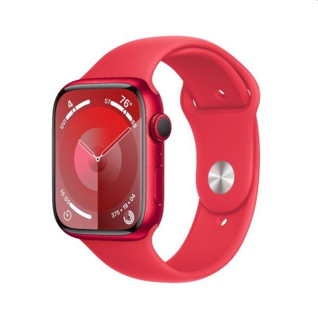 Часовник Apple Watch Series 9 GPS 45mm (PRODUCT)RED Aluminium Case with (PRODUCT)RED Sport Band - S/M