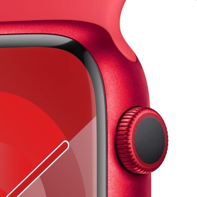 Часовник Apple Watch Series 9 GPS 45mm (PRODUCT)RED Aluminium Case with (PRODUCT)RED Sport Band - S/M