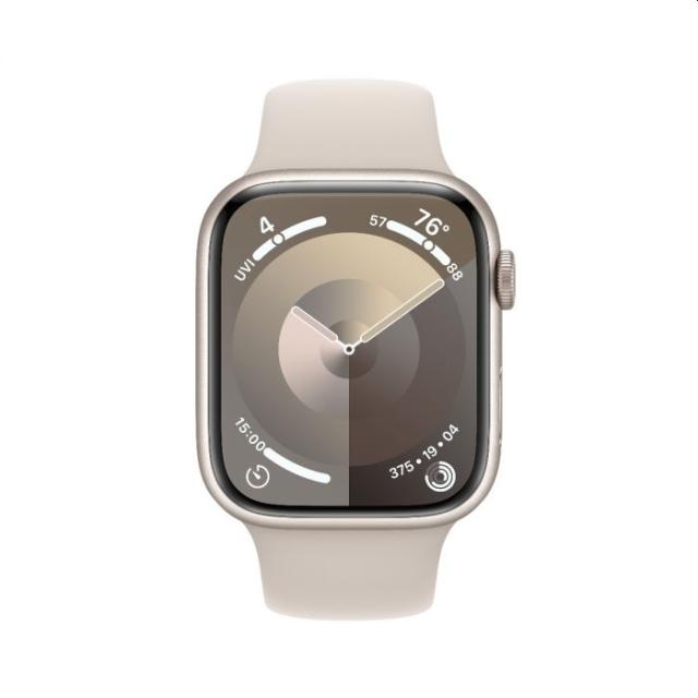 Часовник Apple Watch Series 9 GPS 45mm Starlight Aluminium Case with Starlight Sport Band - M/L