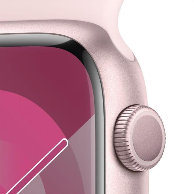 Часовник Apple Watch Series 9 GPS 45mm Pink Aluminium Case with Light Pink Sport Band - M/L