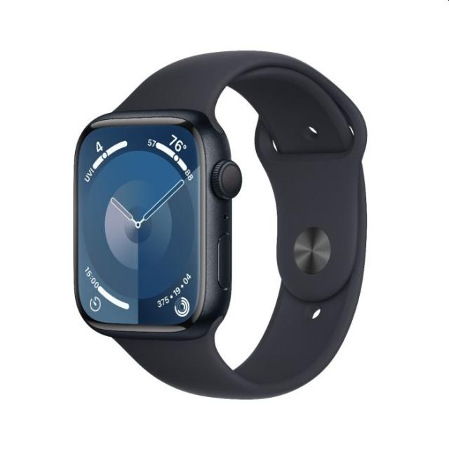 Часовник Apple Watch Series 9 GPS 45mm Midnight Aluminium Case with Midnight Sport Band - S/M