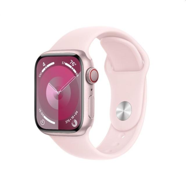 Часовник Apple Watch Series 9 GPS + Cellular 41mm Pink Aluminium Case with Light Pink Sport Band - M/L