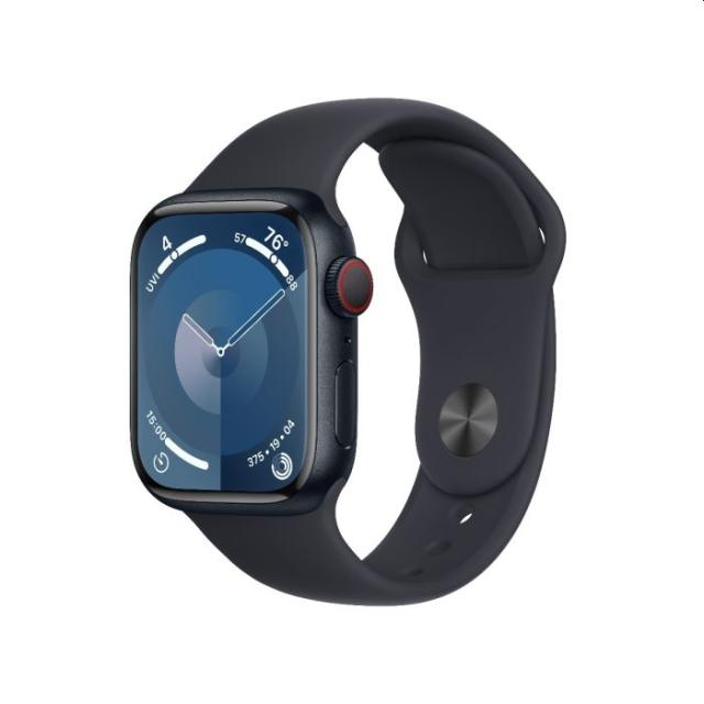 Часовник Apple Watch Series 9 GPS + Cellular 41mm Midnight Aluminium Case with Midnight Sport Band - S/M