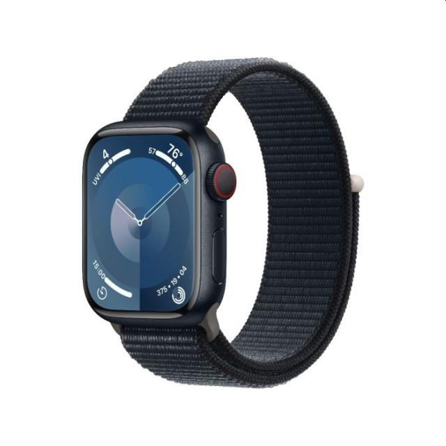 Часовник Apple Watch Series 9 GPS + Cellular 41mm Midnight Aluminium Case with Midnight Sport Loop