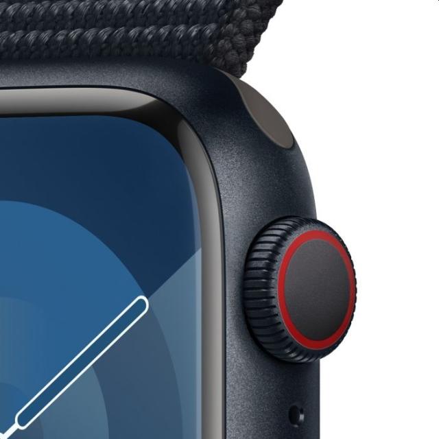 Часовник Apple Watch Series 9 GPS + Cellular 41mm Midnight Aluminium Case with Midnight Sport Loop