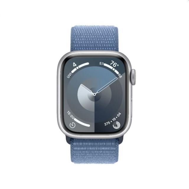 Часовник Apple Watch Series 9 GPS + Cellular 41mm Silver Aluminium Case with Winter Blue Sport Loop