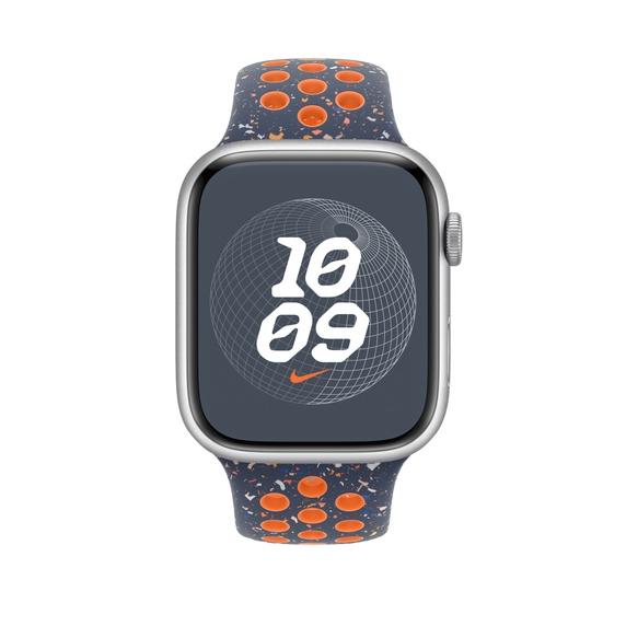 Каишка за часовник Apple 45mm Blue Flame Nike Sport Band - S/M